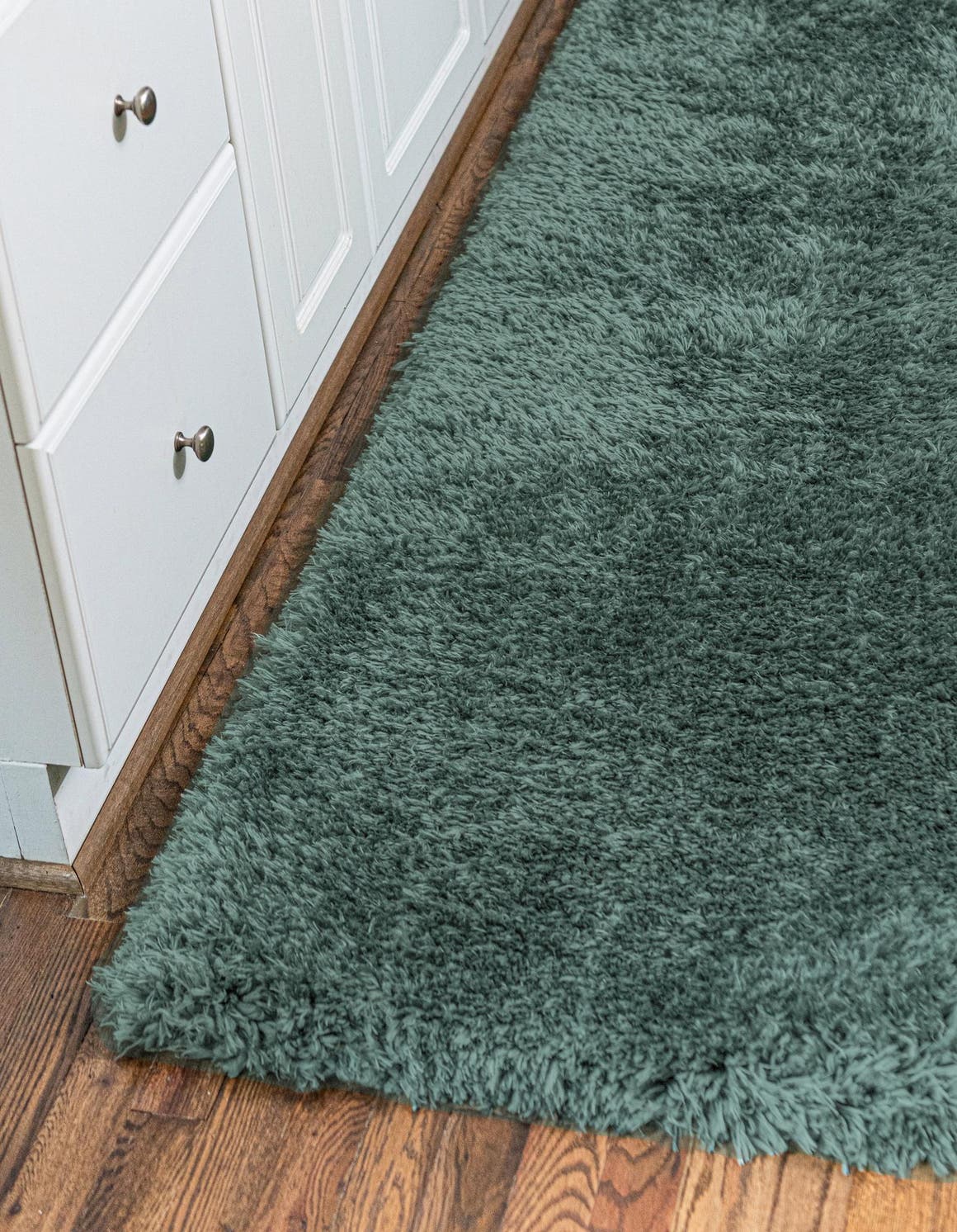 Forest Green 2' x 6' 7 Infinity Shag Runner Rug