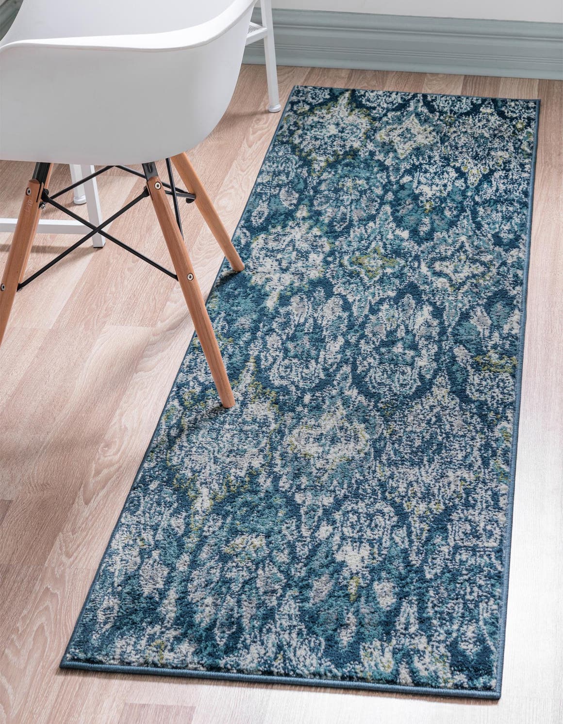 Navy Blue 2' 7 x 10' Charleston Runner Rug