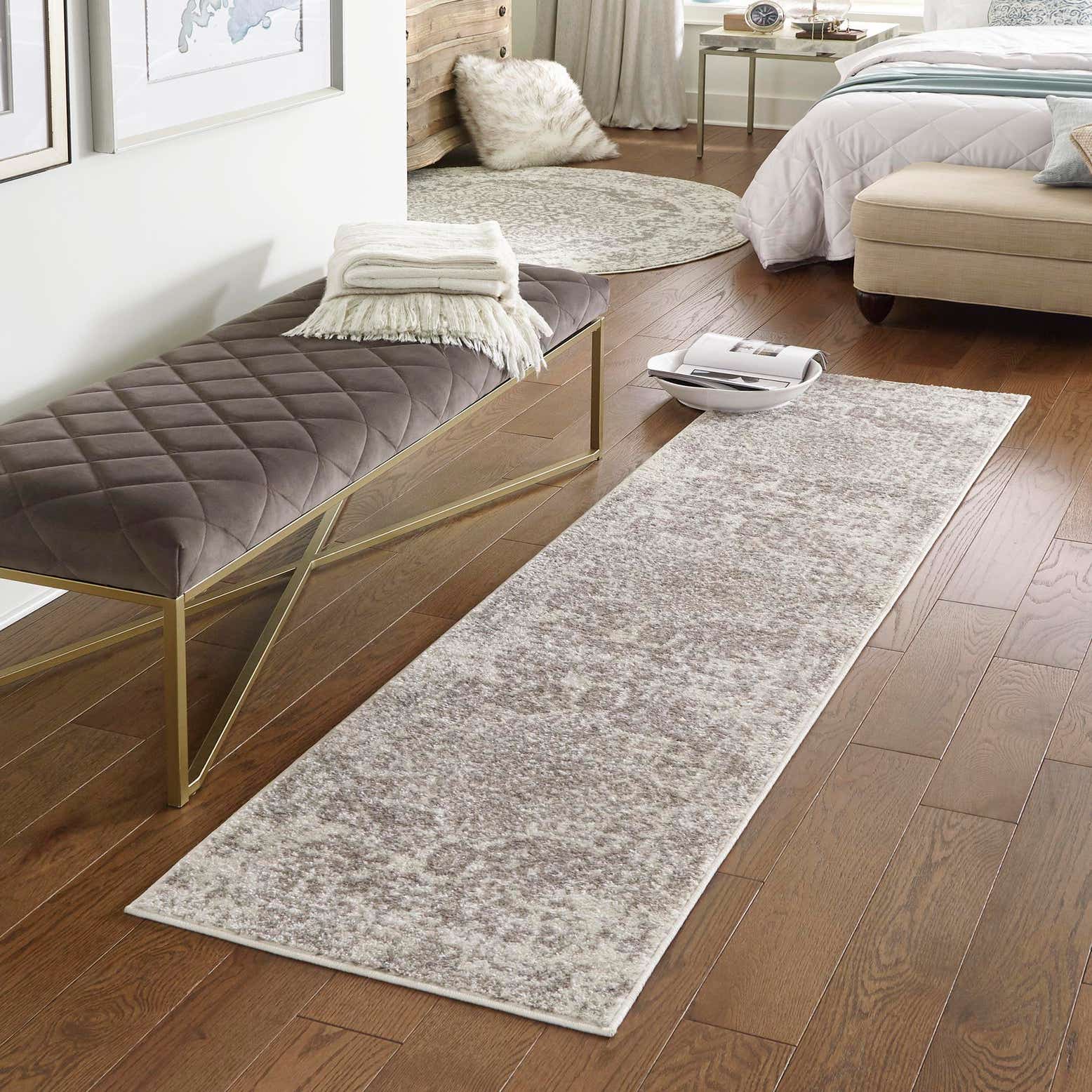 White 2' x 6' Arlington Runner Rug