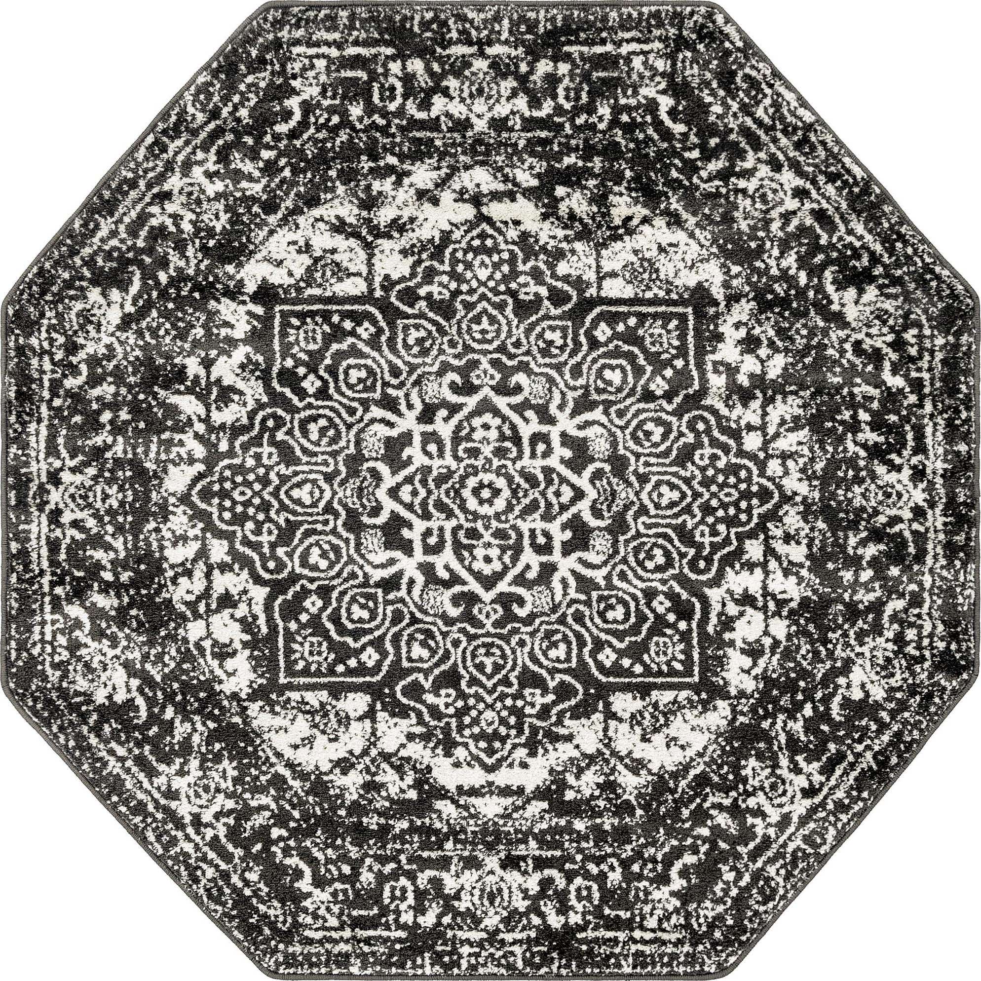Dark Gray 5' x 5' Arlington Octagon Rug