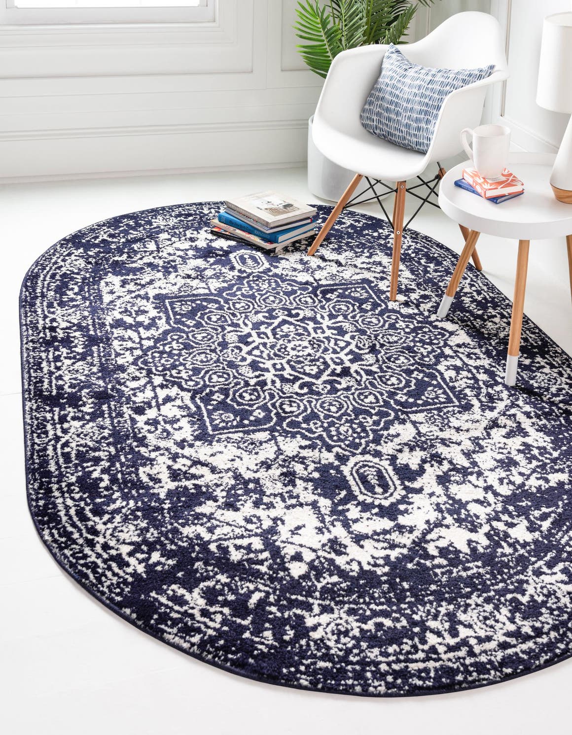 Navy Blue 7' 10 x 10' Arlington Oval Rug