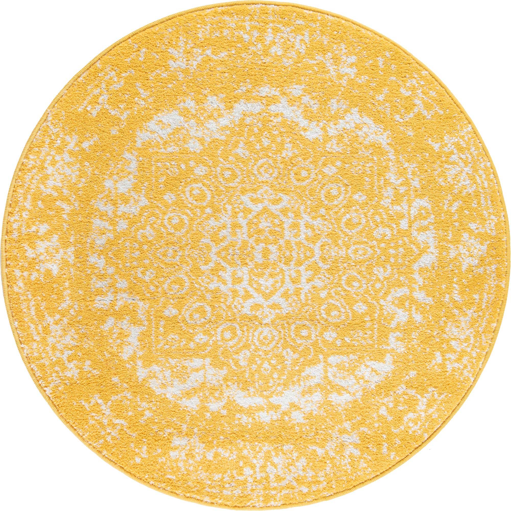 Yellow 3' 3 x 3' 3 Arlington Round Rug | Rugs.com