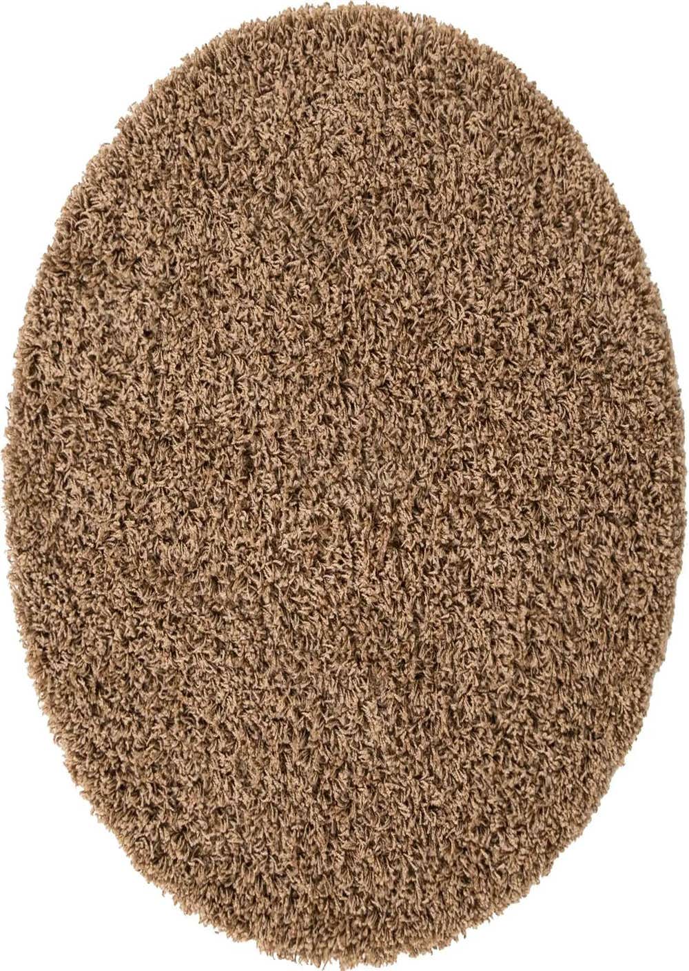 Sandy Brown 3' 3 x 3' 3 Solid Shag Round Rug