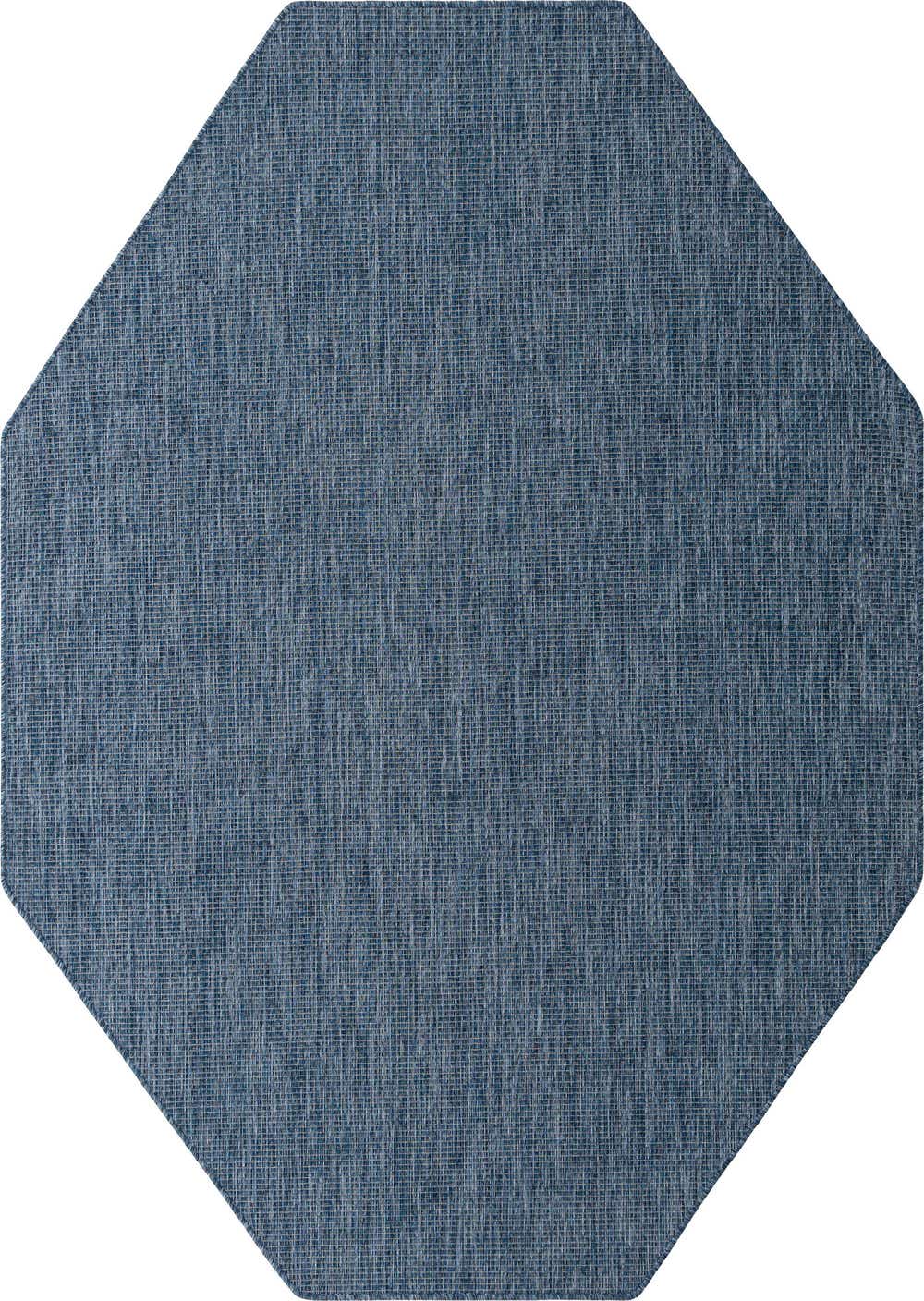 Blue 8' x 8' Outdoor Basic Octagon Rug