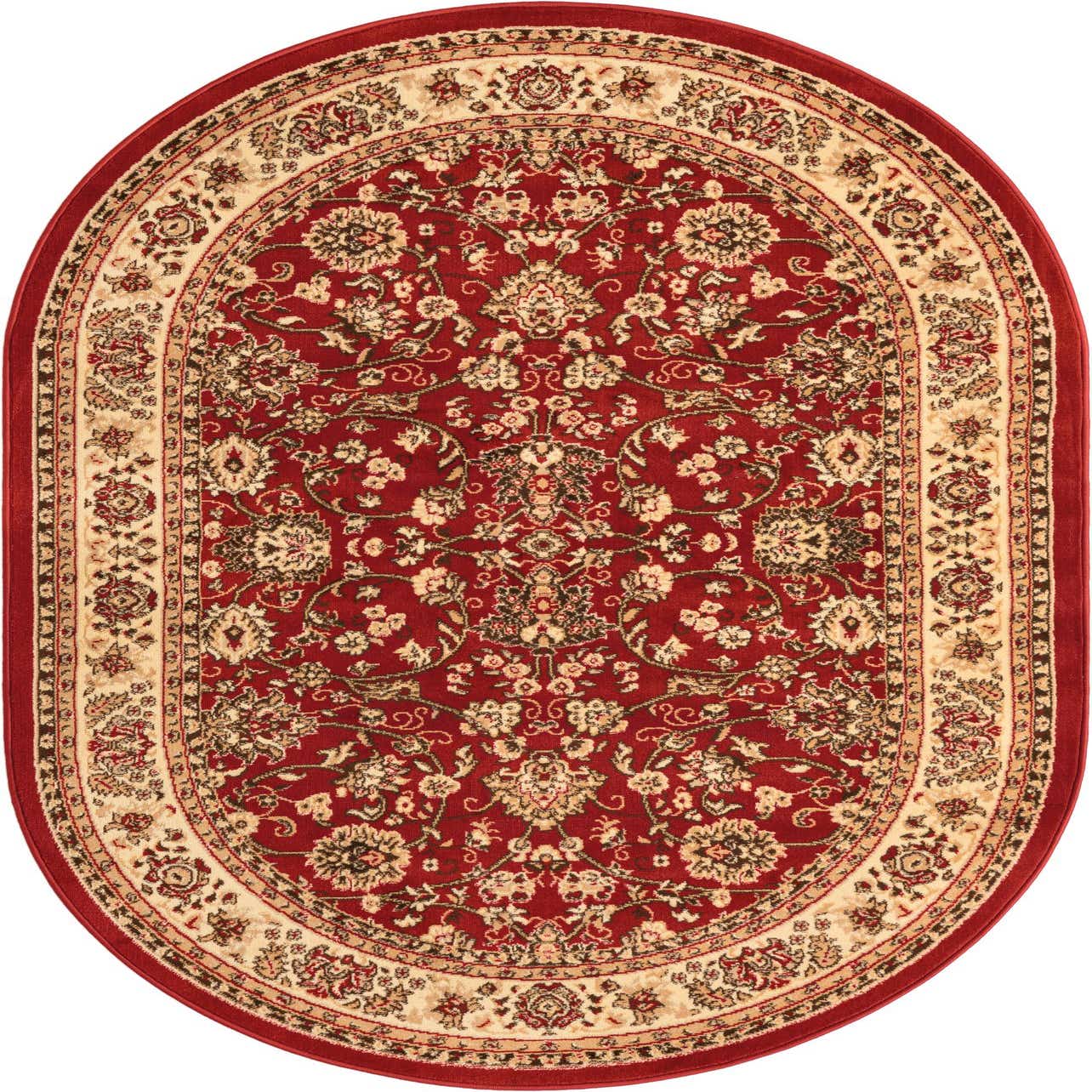 Burgundy 5' x 8' Yasmin Oval Rug