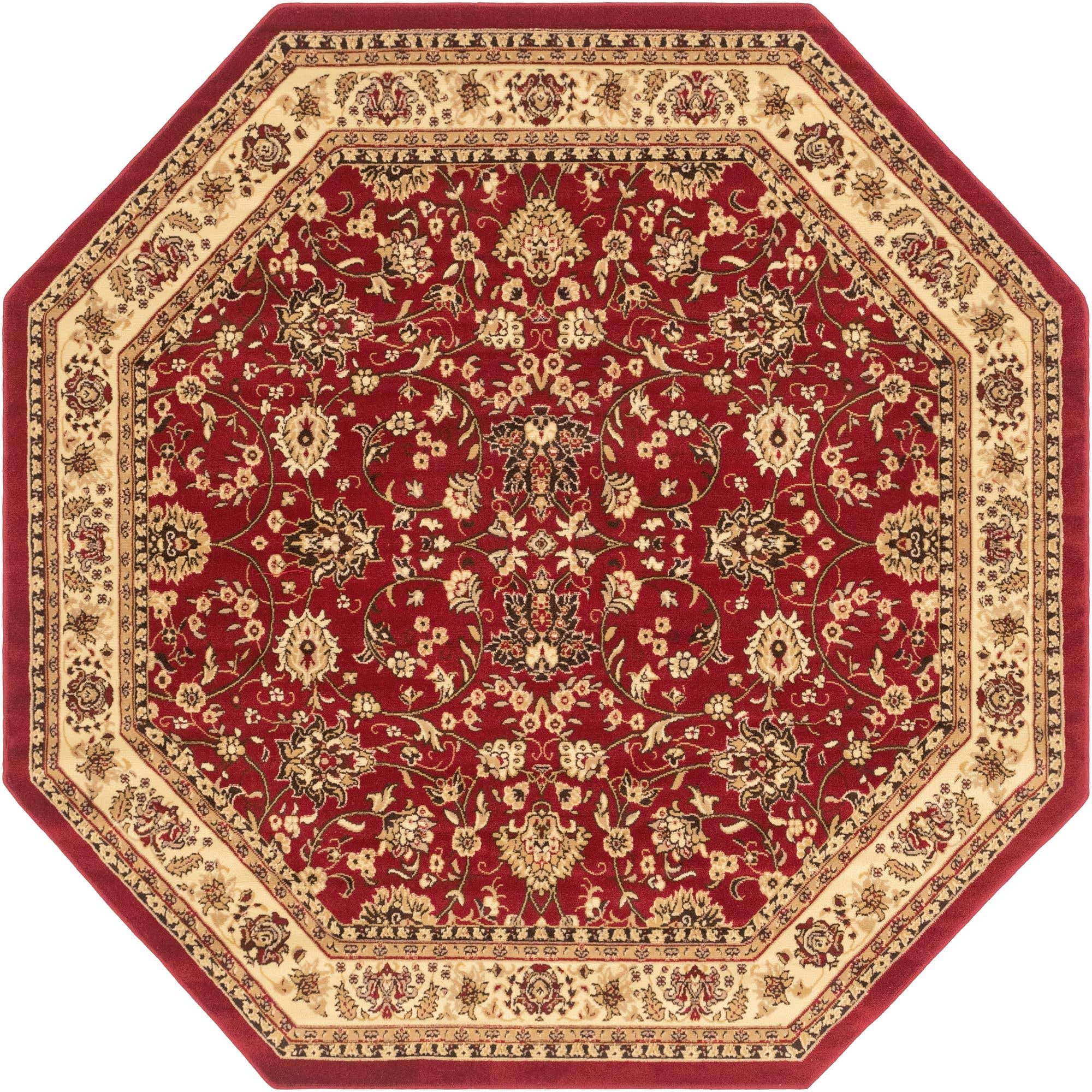 Burgundy 8' x 8' Yasmin Octagon Rug