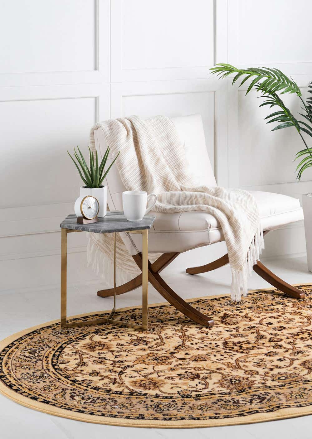 Ivory 8' x 10' Yasmin Oval Rug