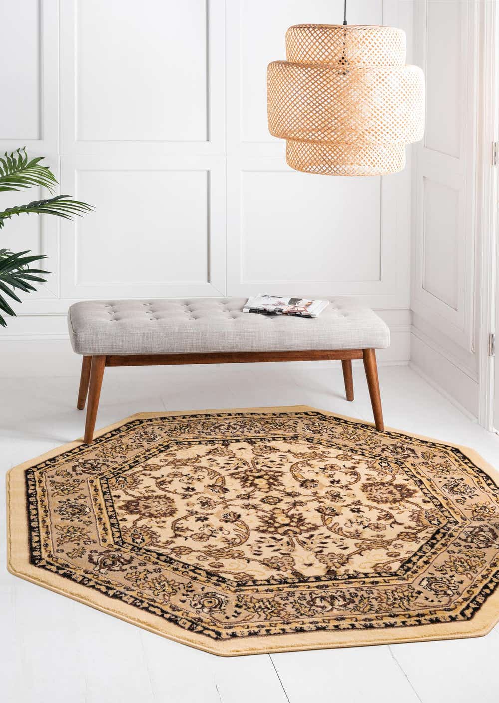 Ivory 8' x 8' Yasmin Octagon Rug