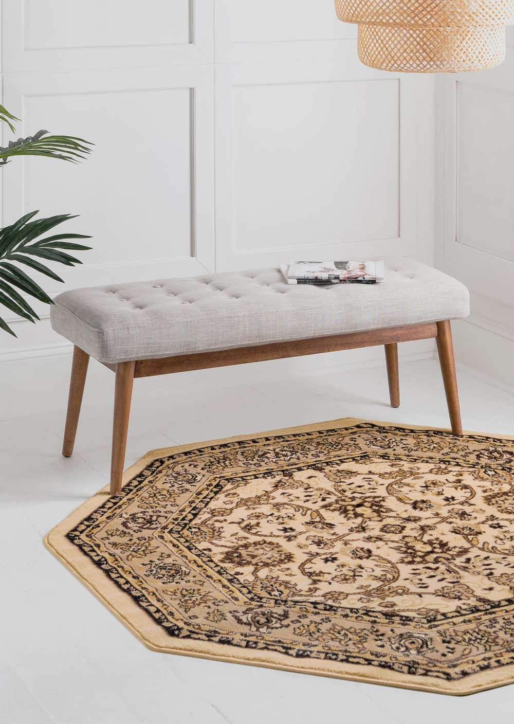 Ivory 8' x 8' Yasmin Octagon Rug