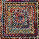 Multicolor 5' x 5' Hand Braided Chindi Square Rug | Rugs.com