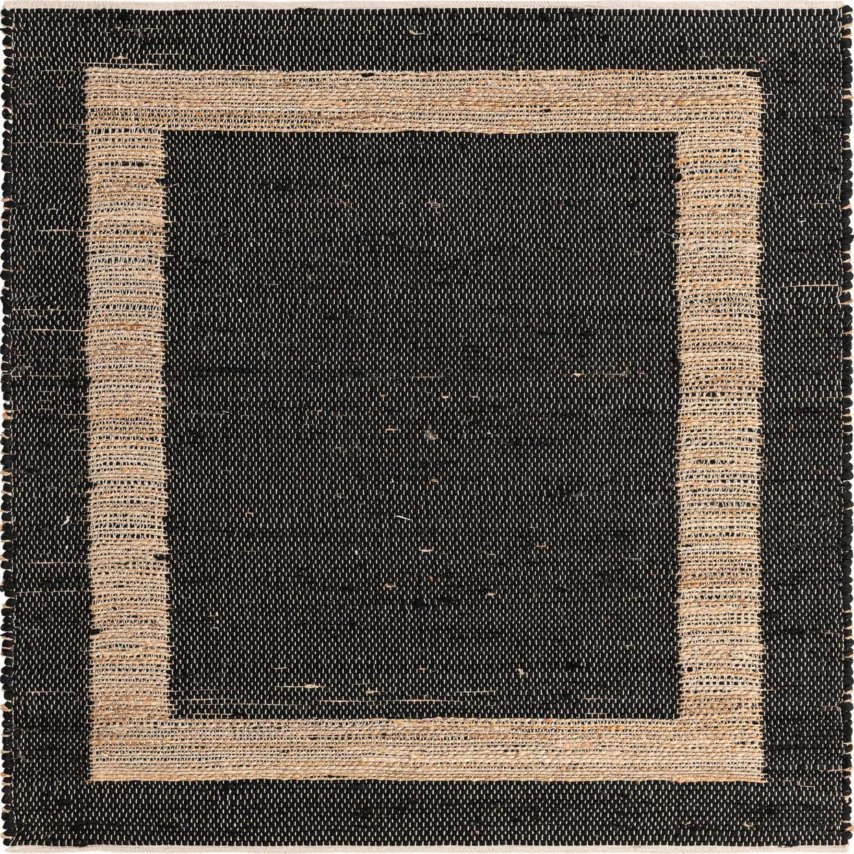 Black 5' x 8' Chindi Jute Rug