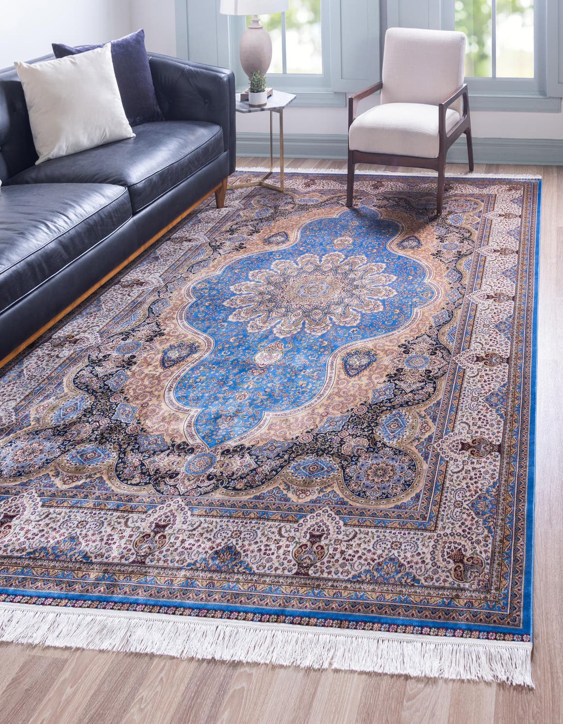 Blue 6' 7 x 9' 10 Dynasty Rug