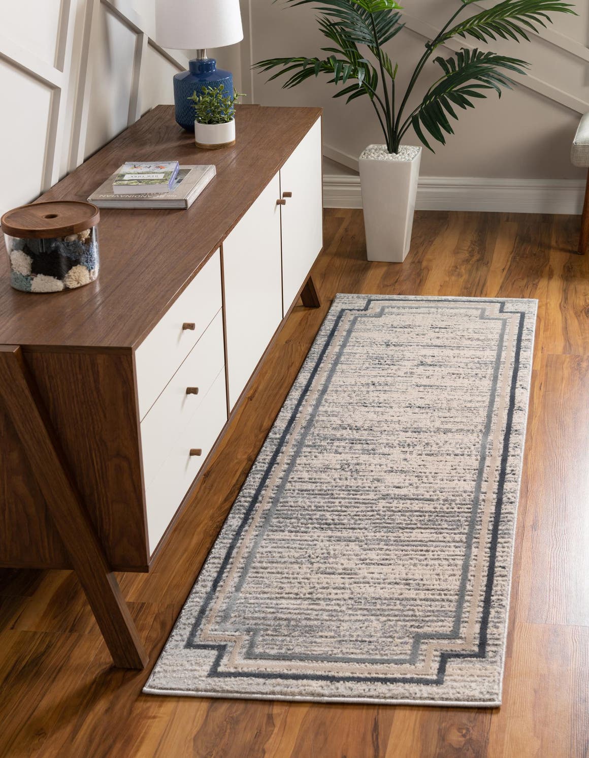 Gray 2' x 12' Oasis Runner Rug
