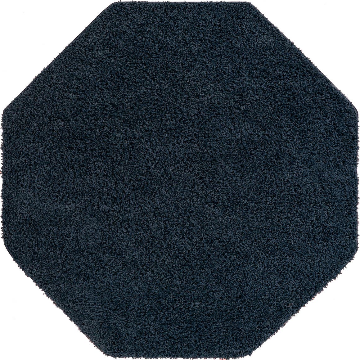 Navy Blue 6' x 6' Everyday Shag Octagon Rug