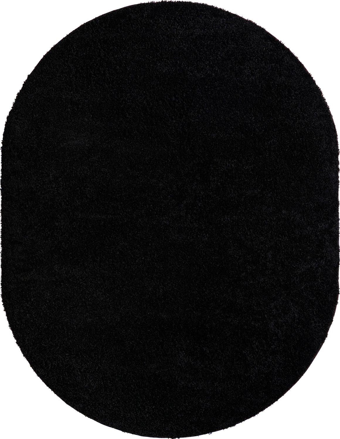 Black 8' x 10' Everyday Shag Oval Rug