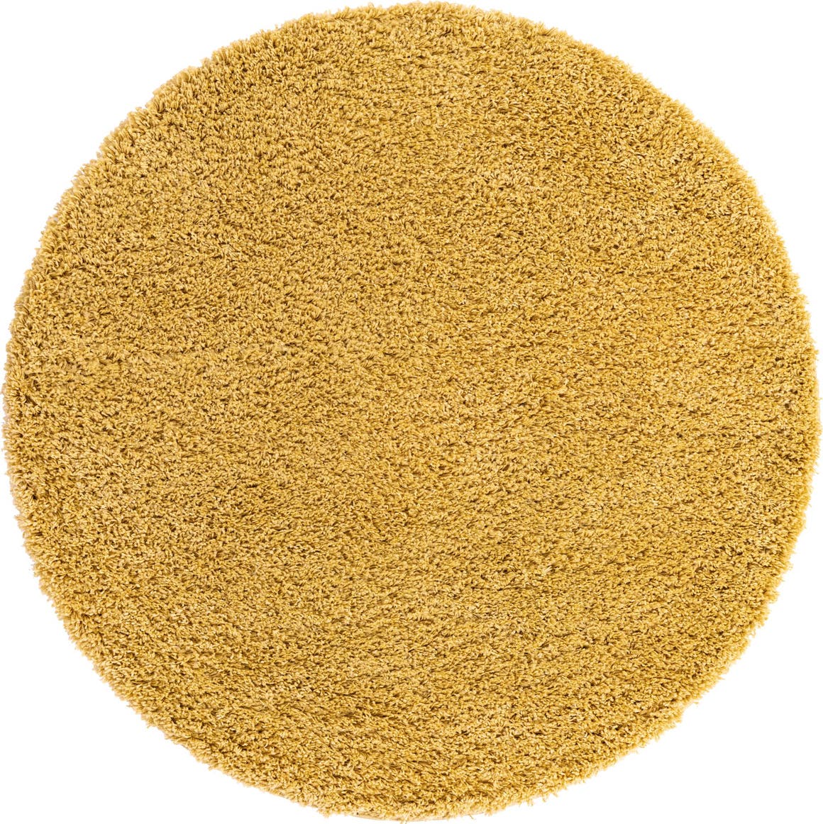 Yellow 5' x 5' Everyday Shag Round Rug | Rugs.com