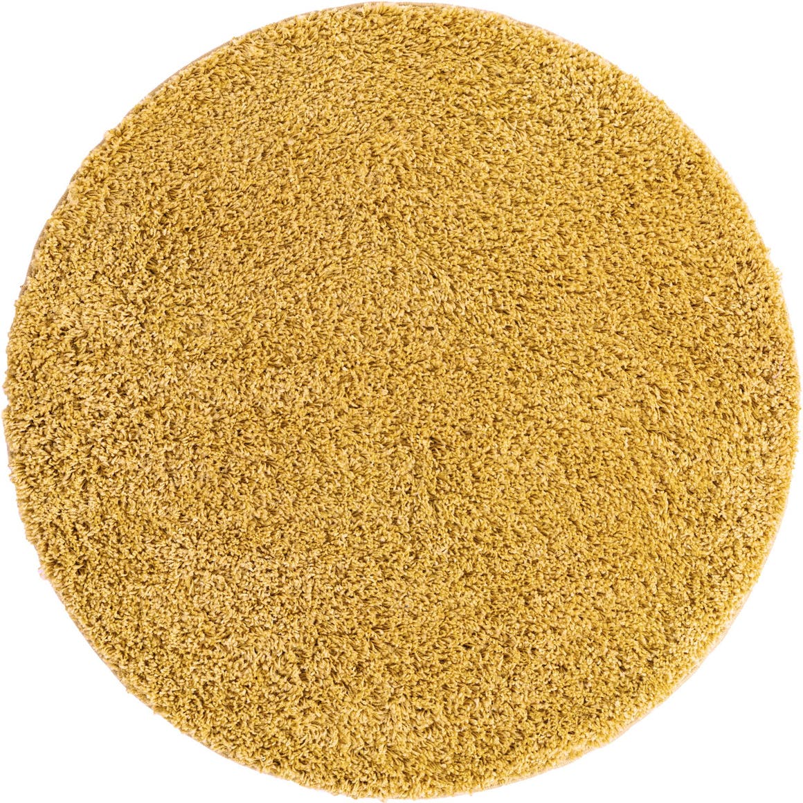 Yellow 4' x 4' Everyday Shag Round Rug