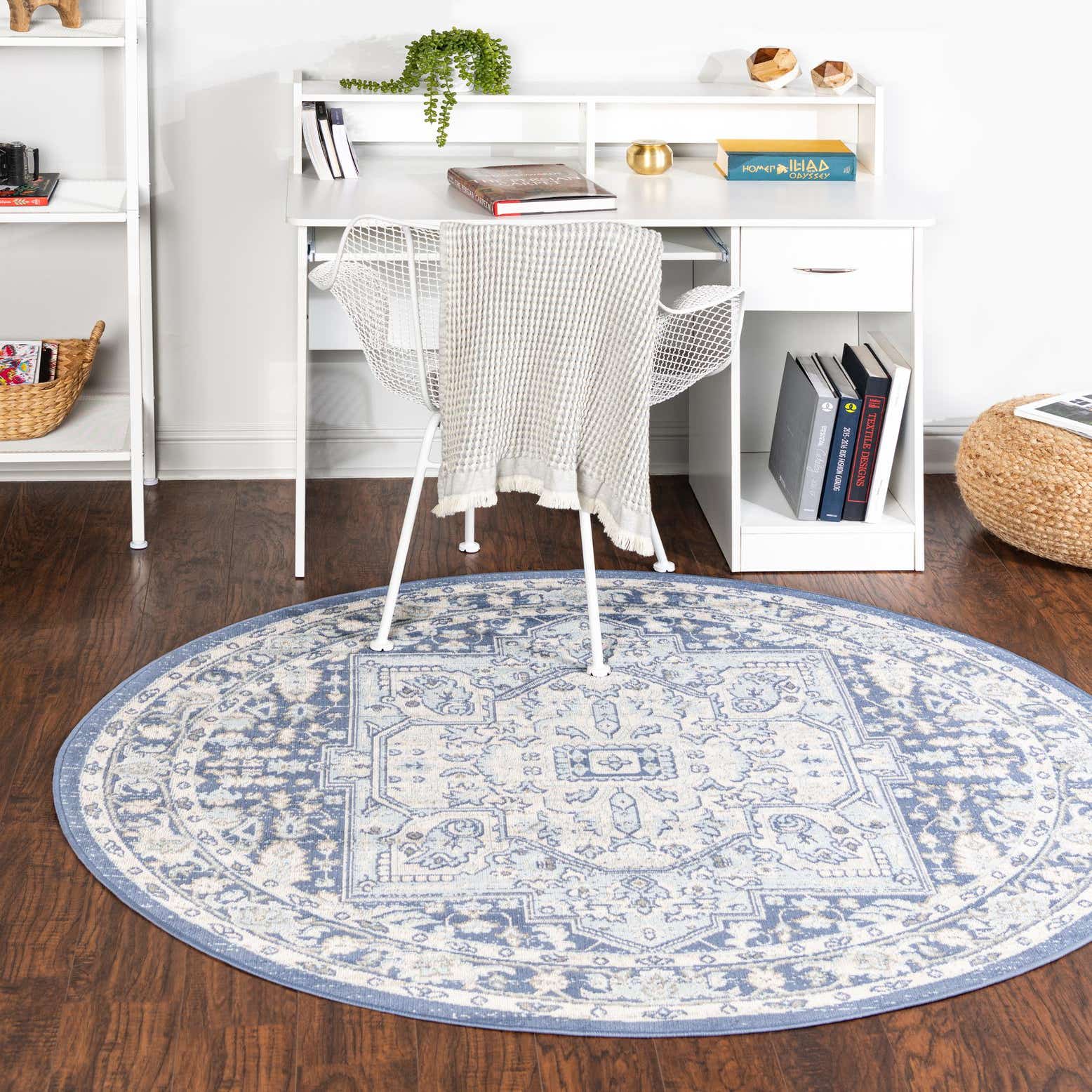 French Blue 3' 3 x 3' 3 Whitney Round Rug