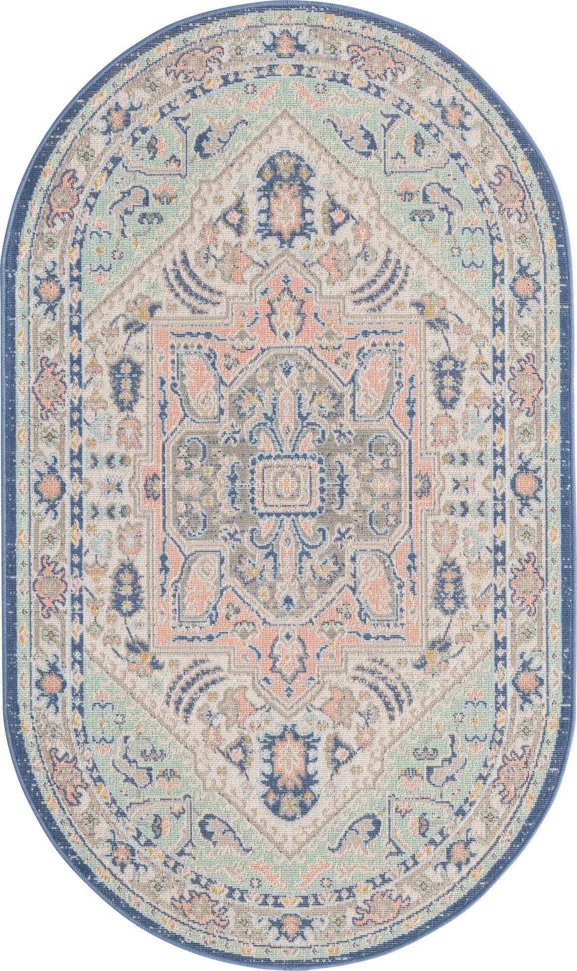 Multicolor 3' x 5' 3 Whitney Oval Rug