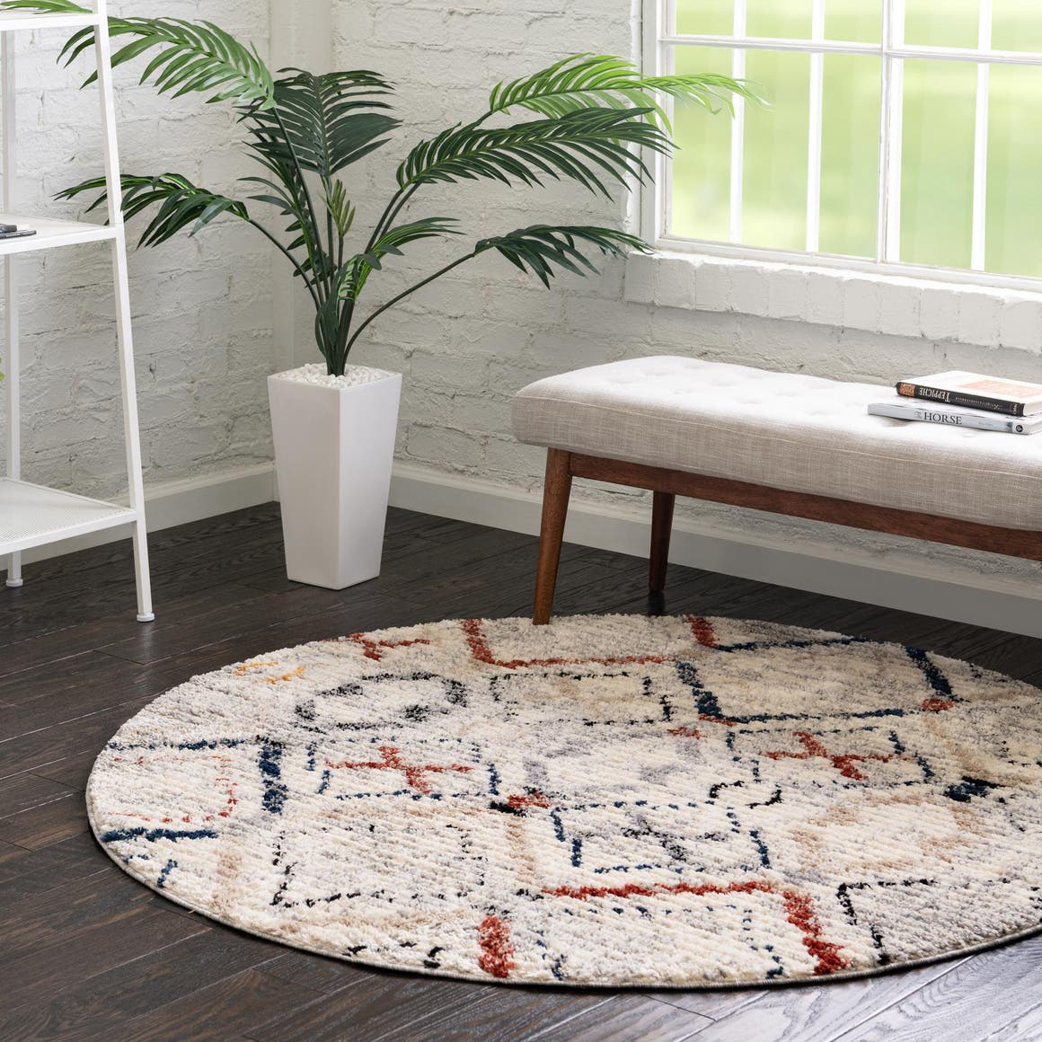Multicolor 7' x 7' Tucson Round Rug
