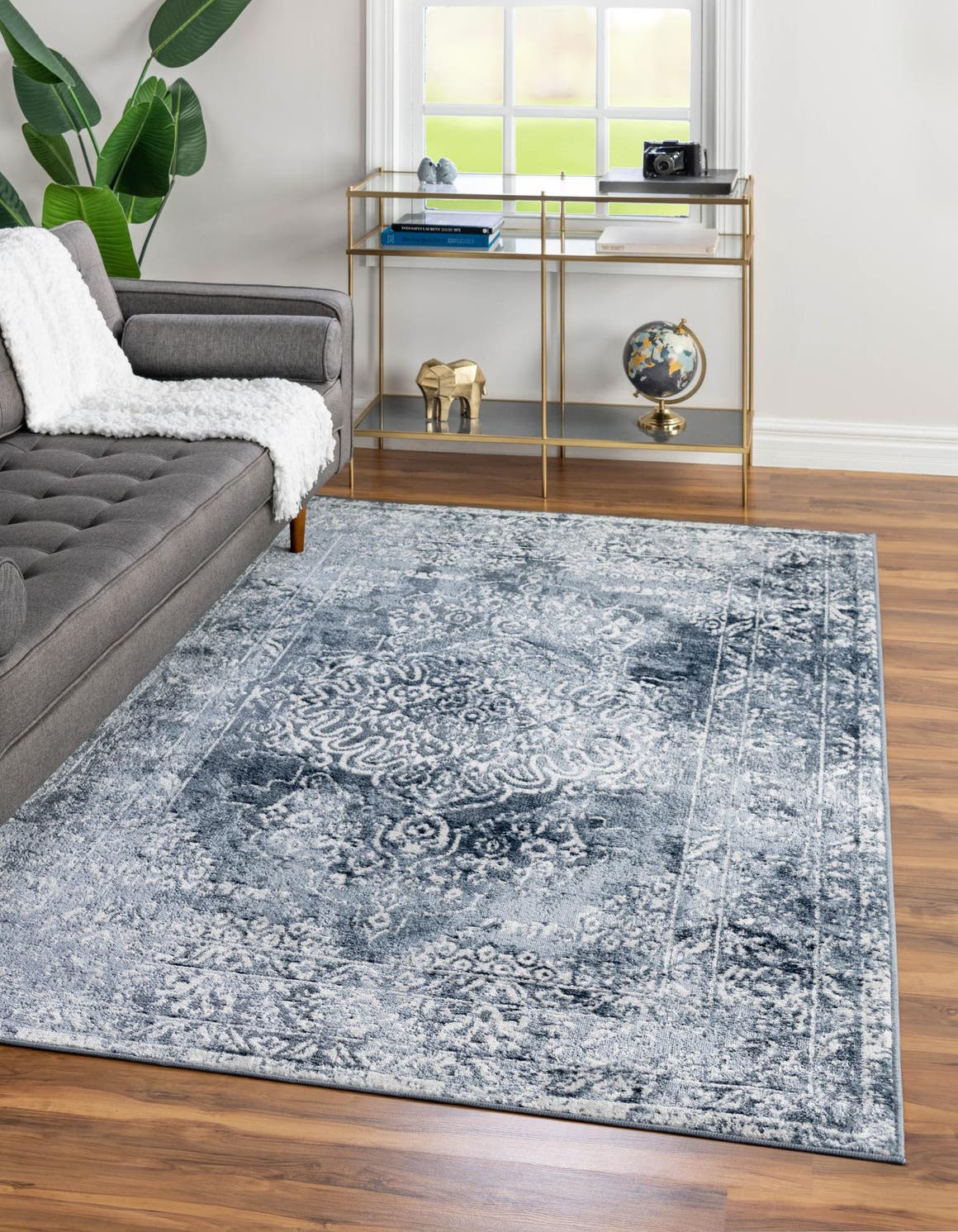 Blue 9' x 12' Oxford Rug