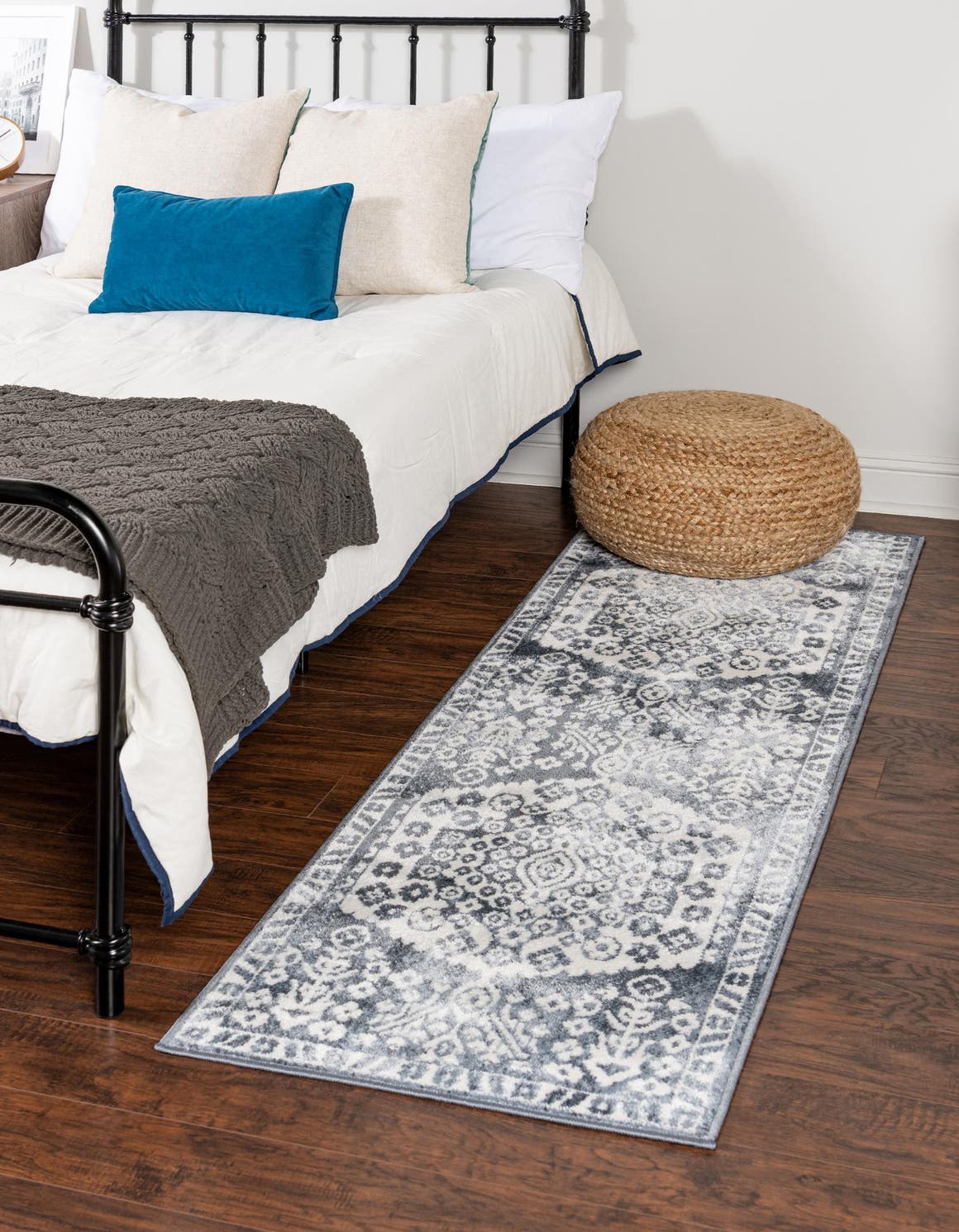 Blue 2' x 8' Oxford Runner Rug