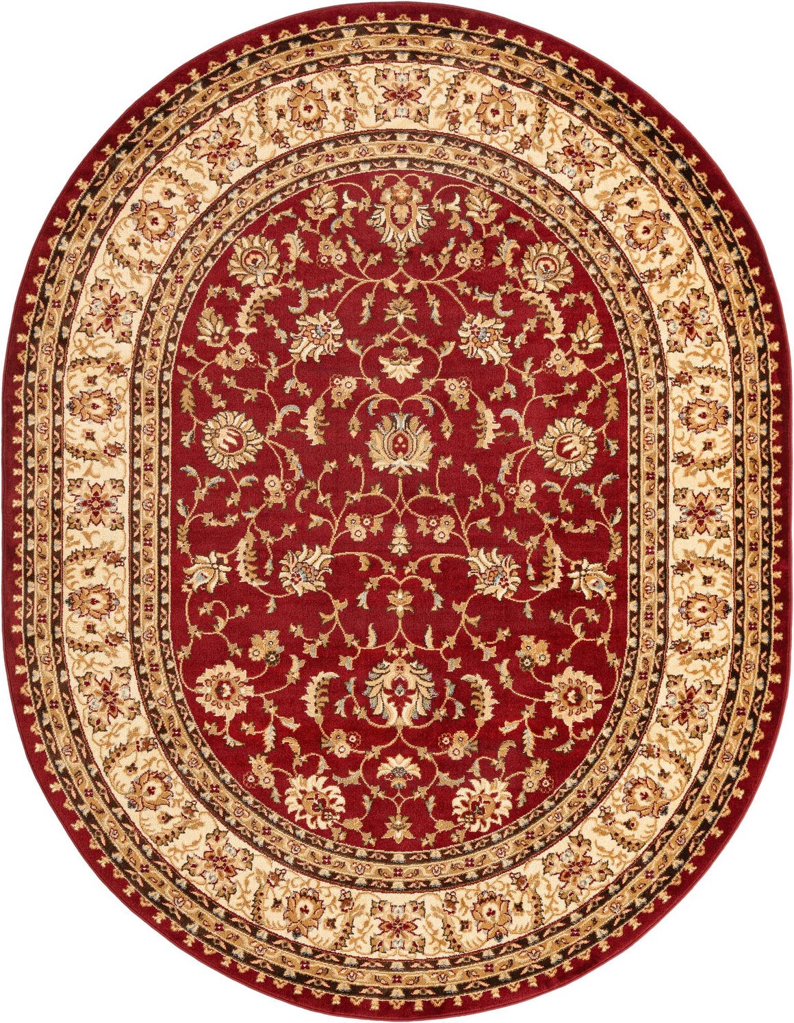 Red 8' x 10' Aditi Oval Rug