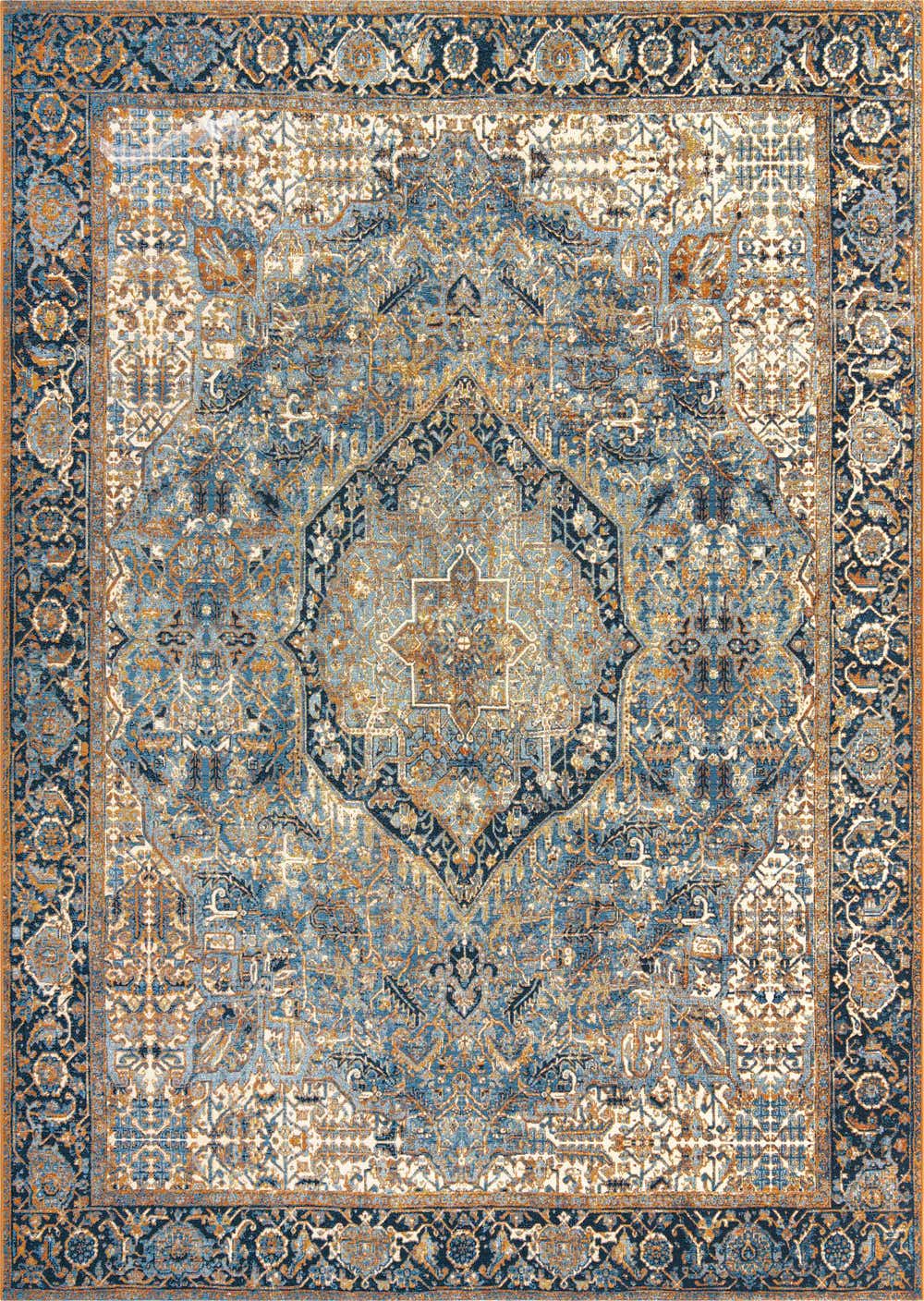 Blue 10' x 12' Outdoor Traditional Rug | eSaleRugs