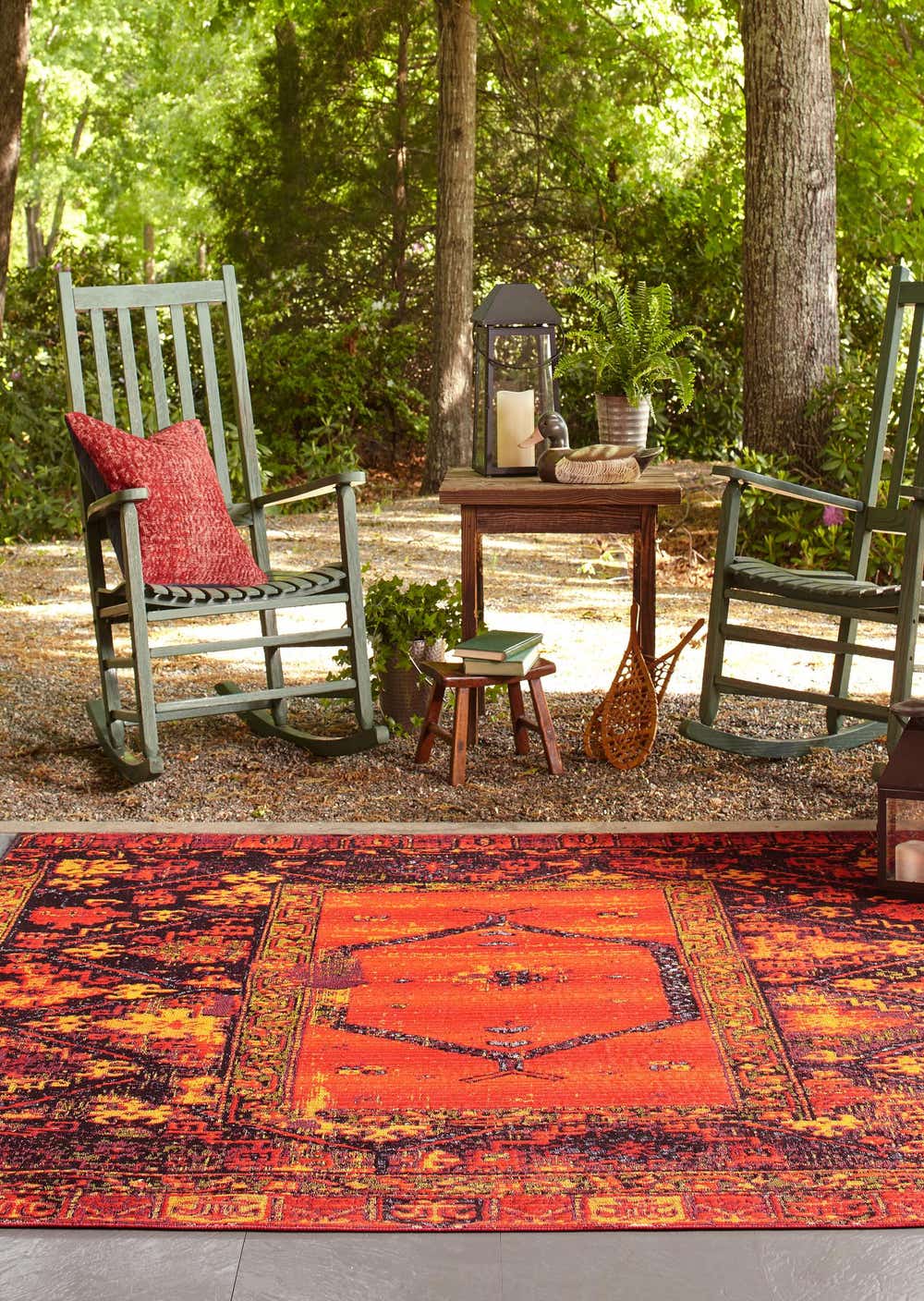 Multicolor 6' x 6' Outdoor Tribal Square Rug eSaleRugs