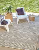 Gray 10' x 12' Outdoor Lattice Rug | Rugs.com