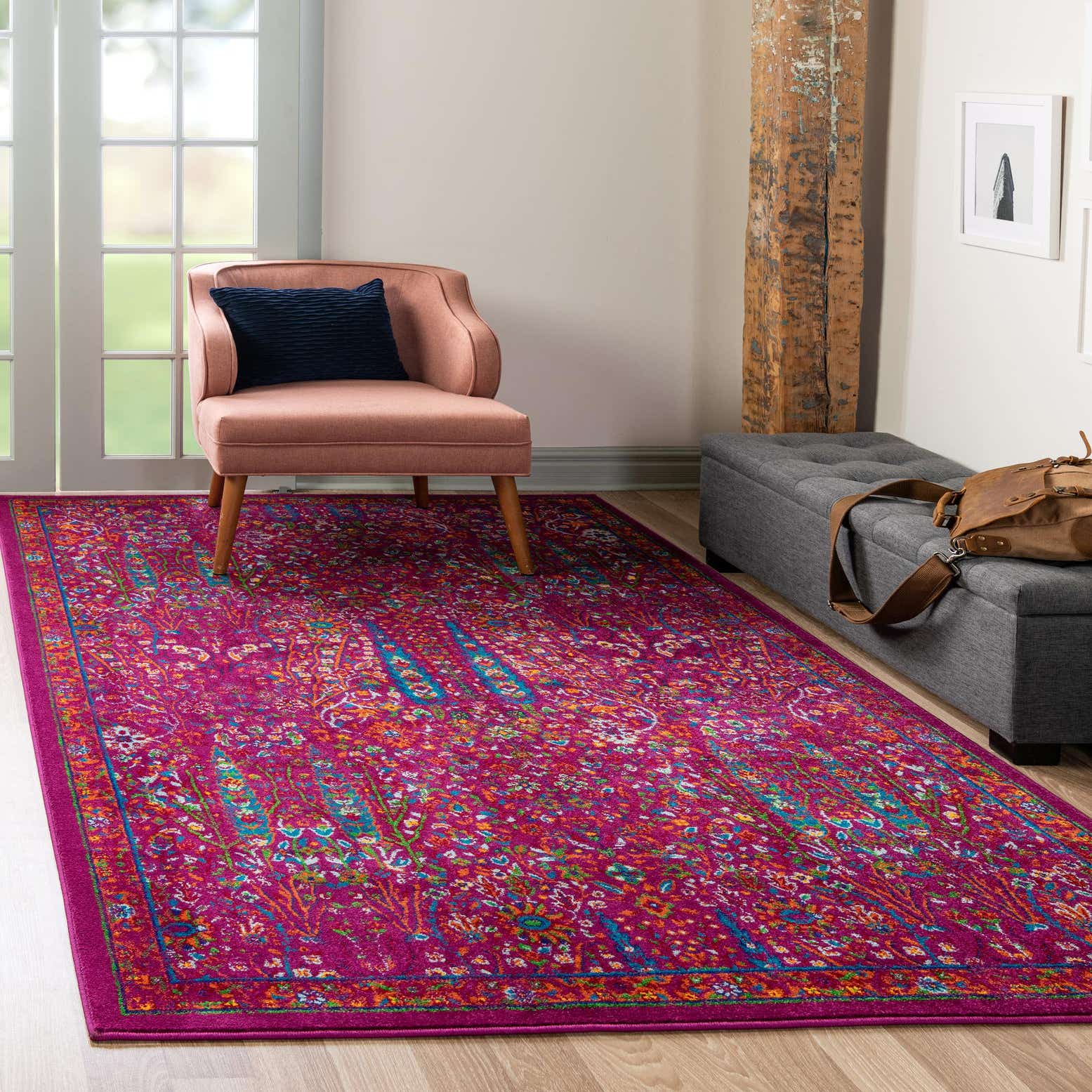 Pink 5' 3 x 8' Calypso Rug