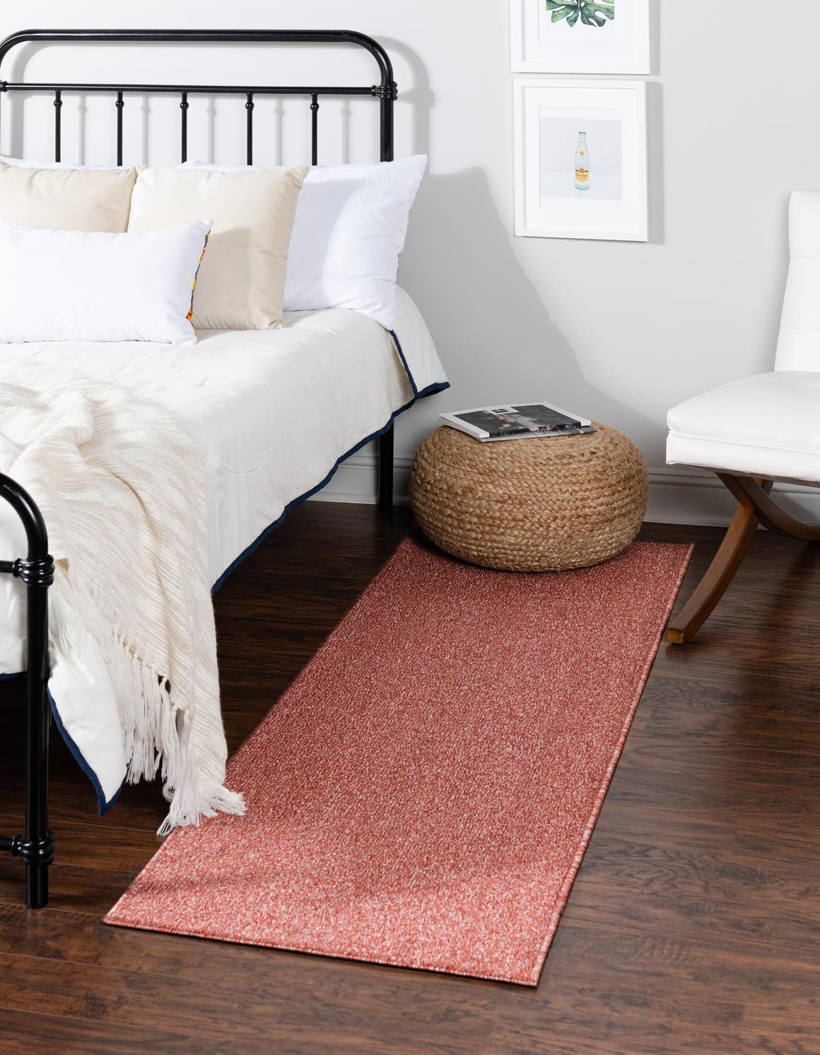 Rust Red 2' 6 x 10' Everyday Solid Runner Rug