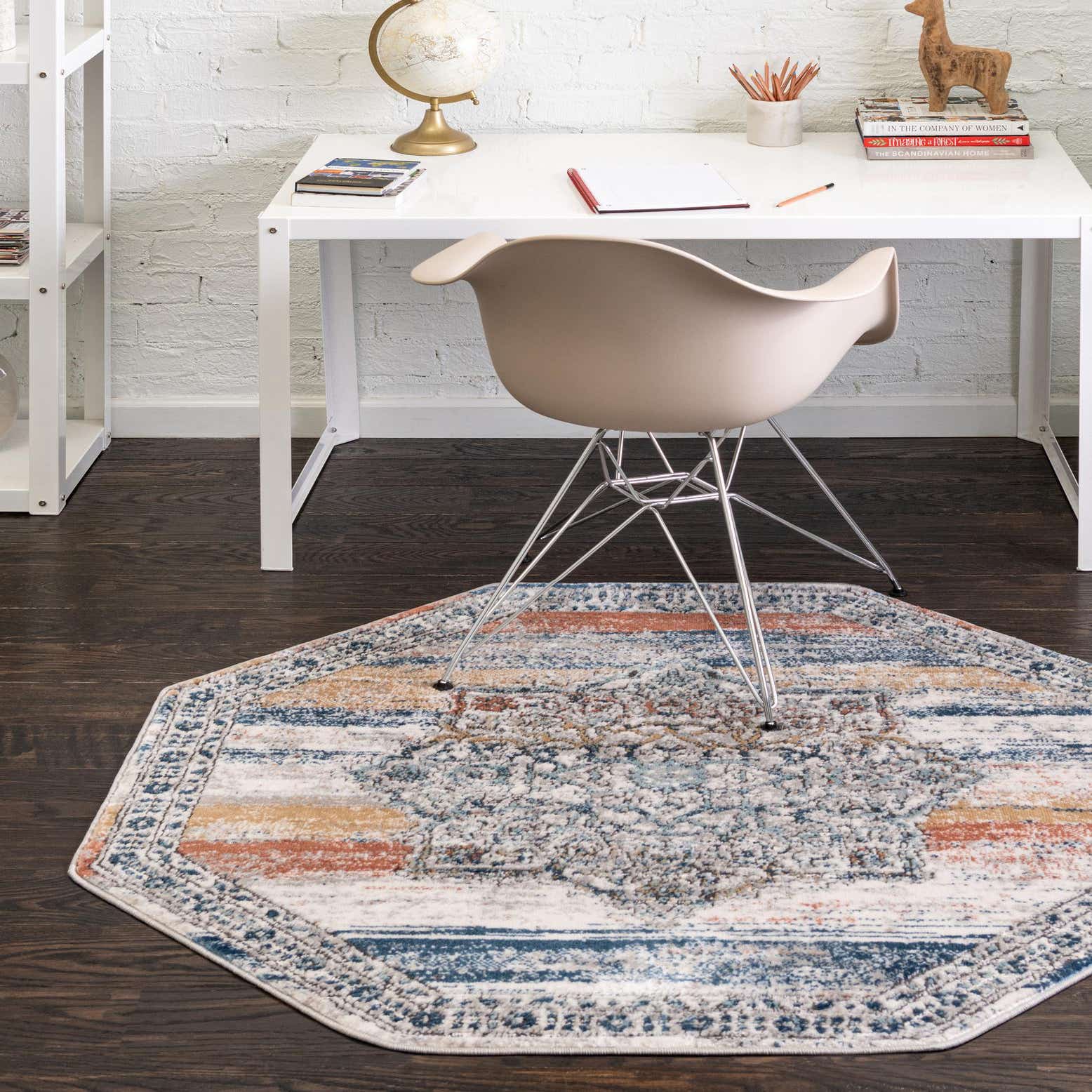 Multicolor 4' x 4' Nyla Octagon Rug