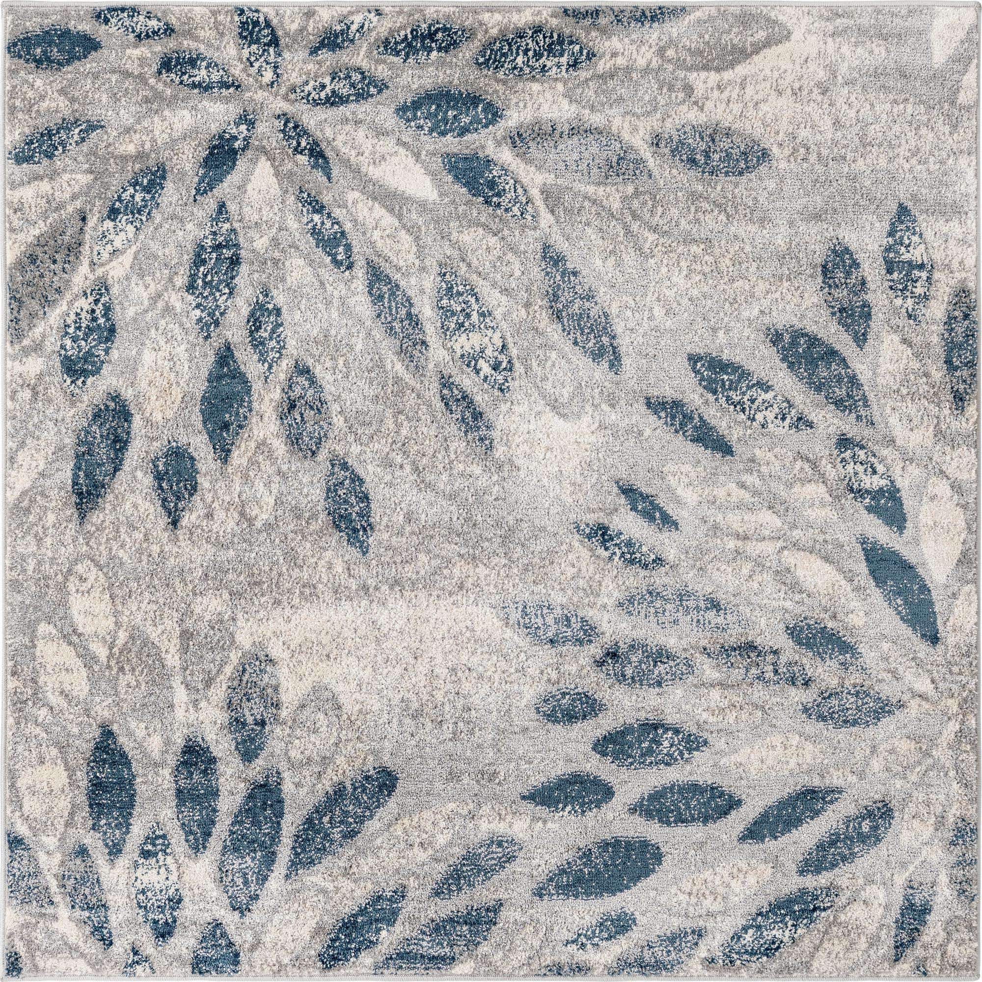 Gray 5' x 5' Charleston Square Rug eSaleRugs