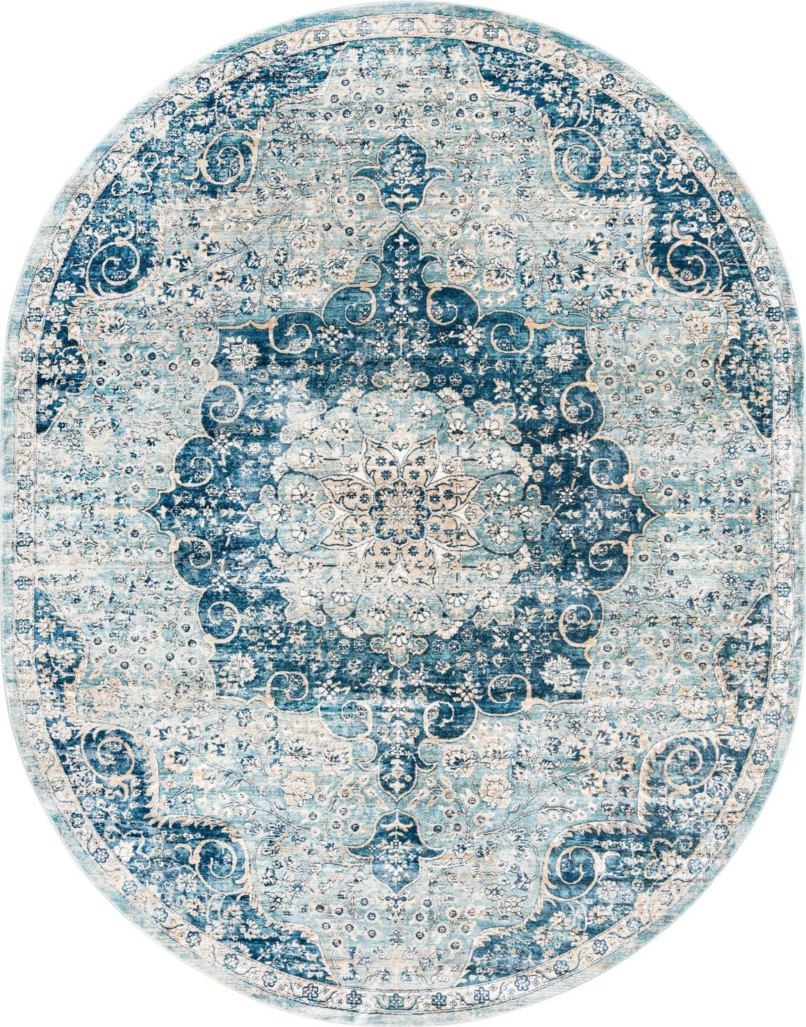 Navy Blue 7' 10 x 10' 2 Newport Oval Rug