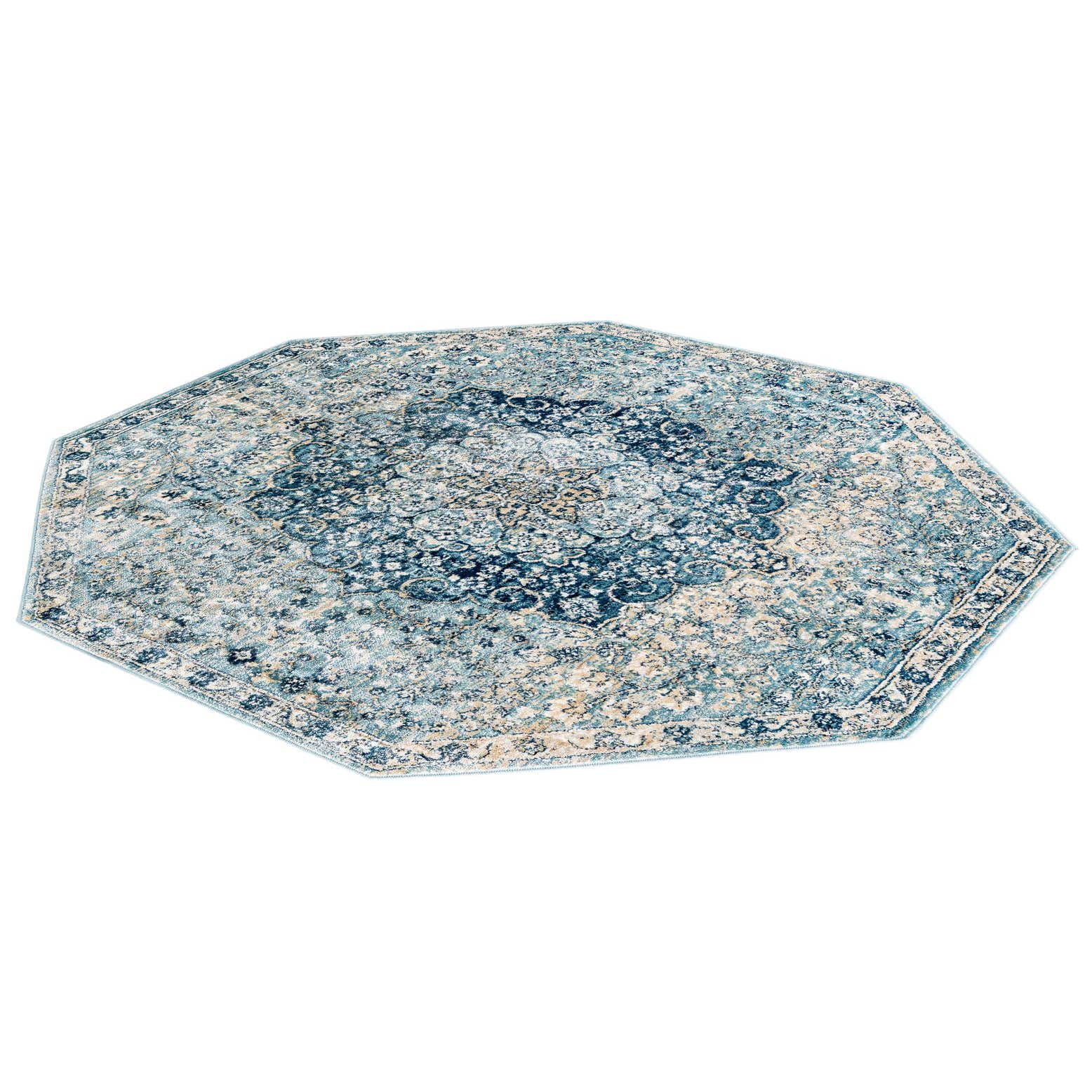 Navy Blue 4' x 4' Newport Octagon Rug