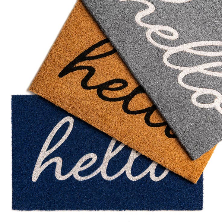 Detail image of 1' 6 x 2' 6 Hello Doormat