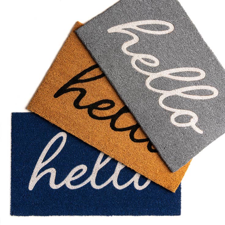 Detail image of 1' 6 x 2' 6 Hello Doormat