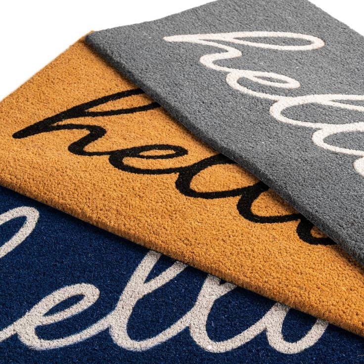 Detail image of 1' 6 x 2' 6 Hello Doormat