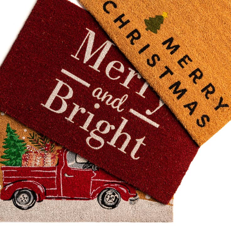 Detail image of 1' 6 x 2' 6 Merry and Bright Doormat