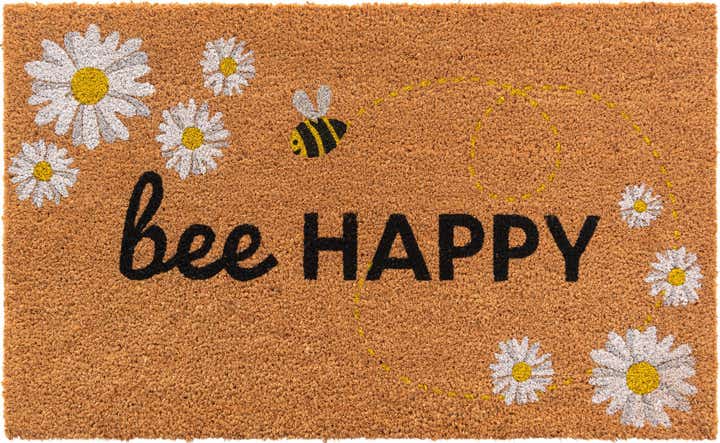 1' 6 x 2' 6 Bee Happy Doormat