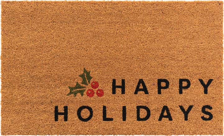 1' 6 x 2' 6 Happy Holidays Doormat
