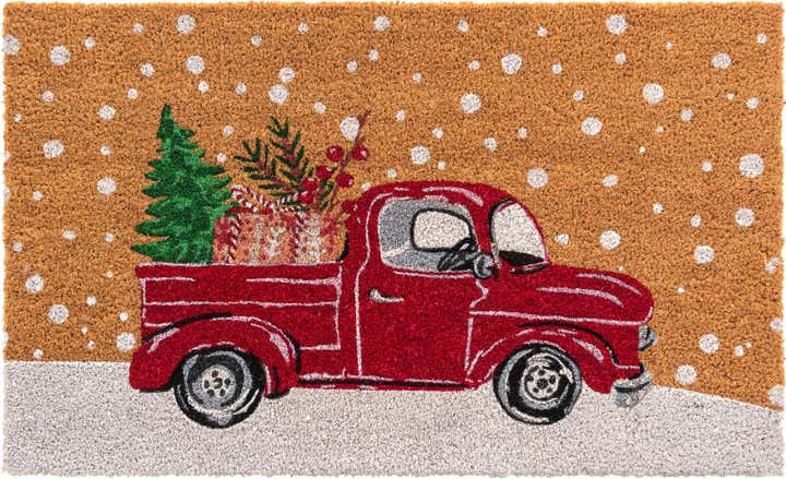 1' 6 x 2' 6 Christmas Truck Doormat