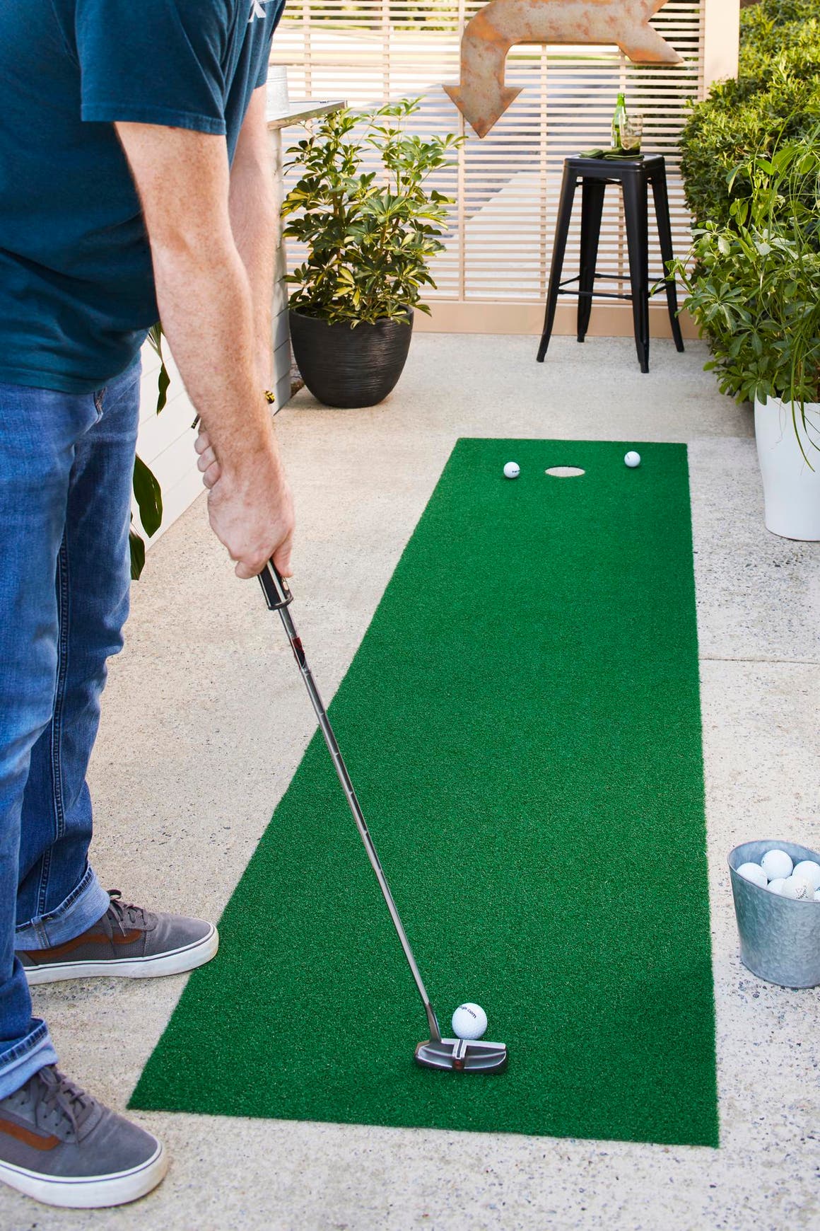 Green 1' 8 x 9' 10 Golf Rug Runner