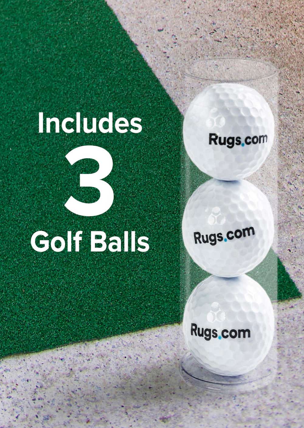 Green 1' 8 x 9' 10 Golf Rug Runner