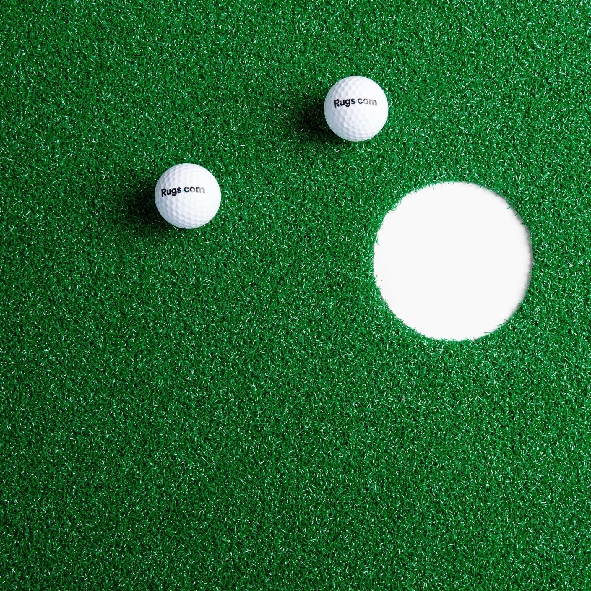 Green 1' 8 x 9' 10 Golf Rug Runner | Rugs.com