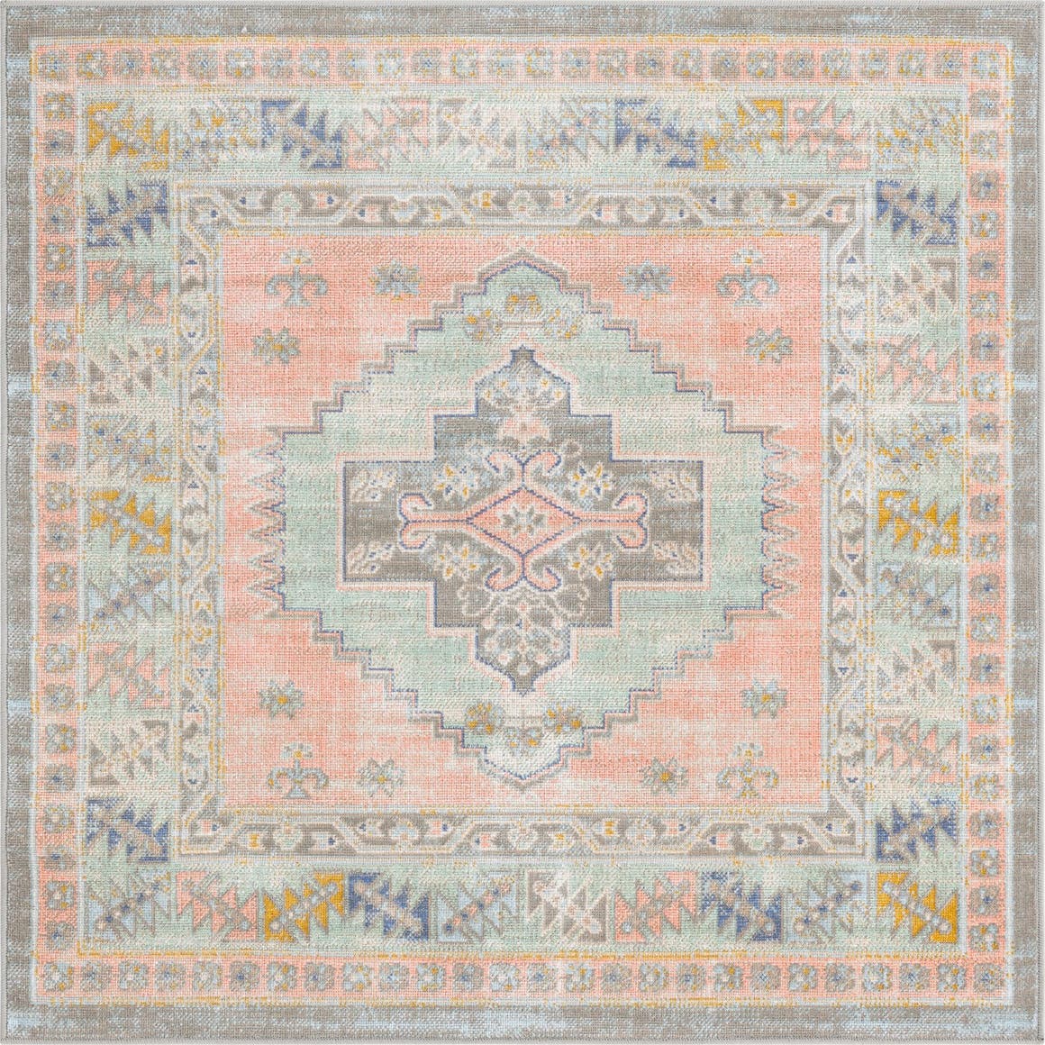 Pink 4' x 4' Whitney Square Rug
