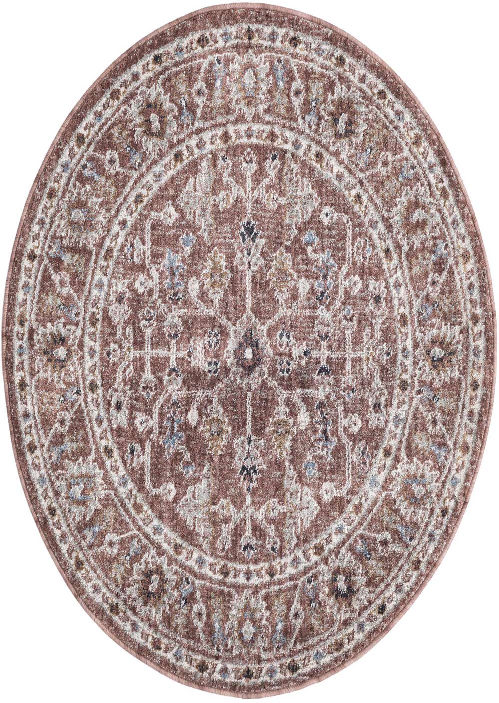 Dusty Rose 3' 3 x 3' 3 Eco Traditional Round Rug