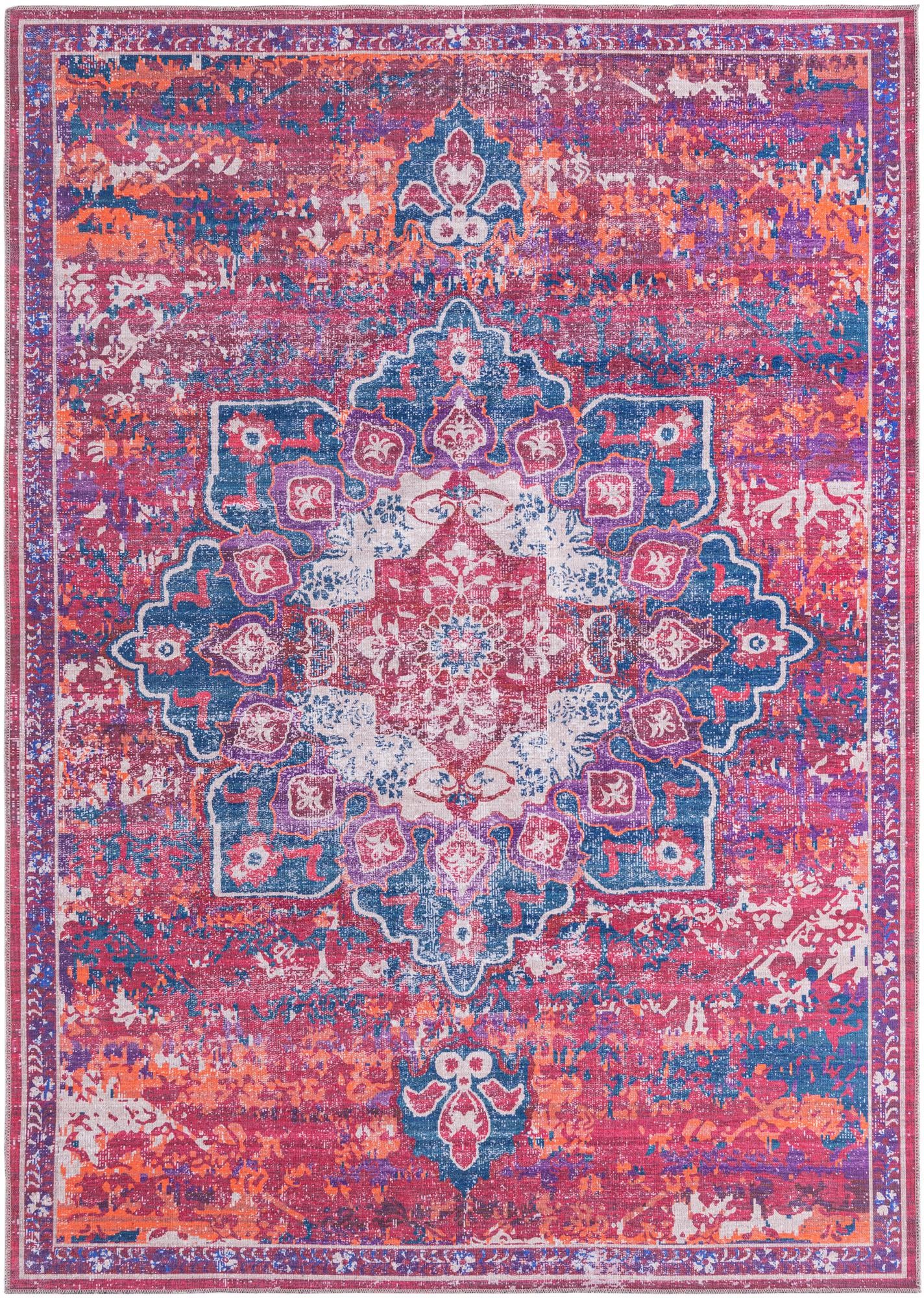 Rug Multicolored Fuchsia Swatch link