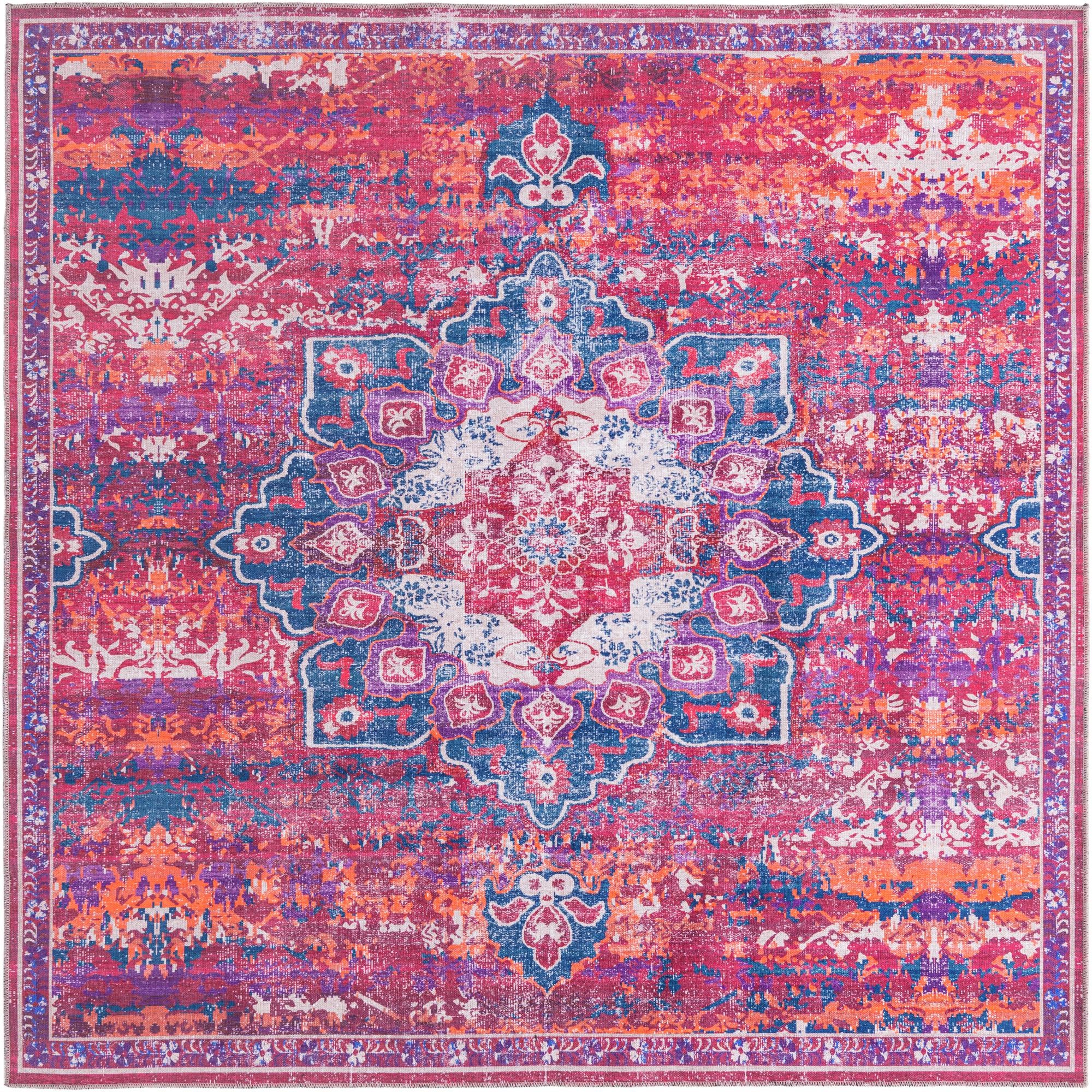 Rug Multicolored Fuchsia Swatch link